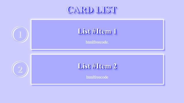 HTML Card List