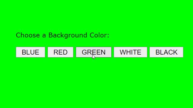 Page Background Color Changing with Buttons