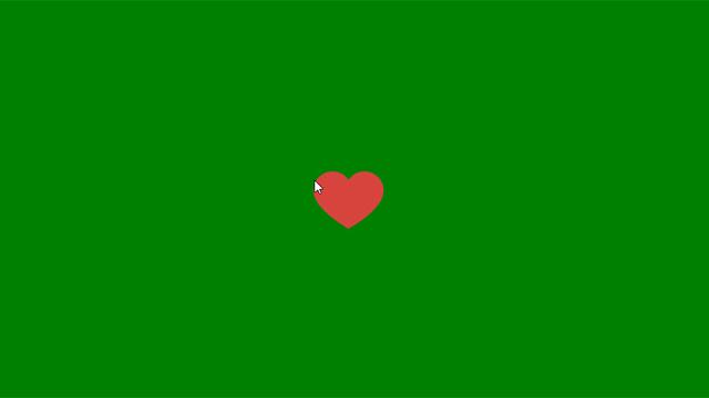 Have Romantic hearts follow mouse cursor